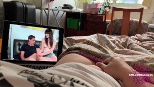 many loud orgasms watching porn. Love being home alone Video